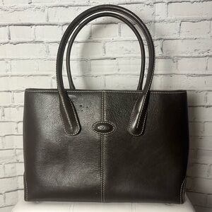 Tod's Dark Chocolate Leather D-Bag